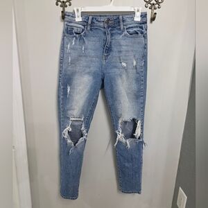 Windsor Light Blue Distressed Skinny Jeans Size 5